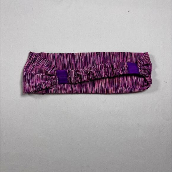 Women Sports Yoga Headband Wrap Gym Fitness Elastic Sweatband Purple Stripe - Picture 6 of 8